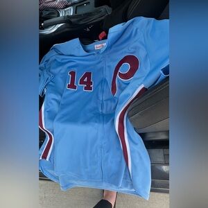 VINTAGE AUTHENTIC PETE ROSE PHILLIES JERSEY 60 MITCHELL NESS BASEBALL